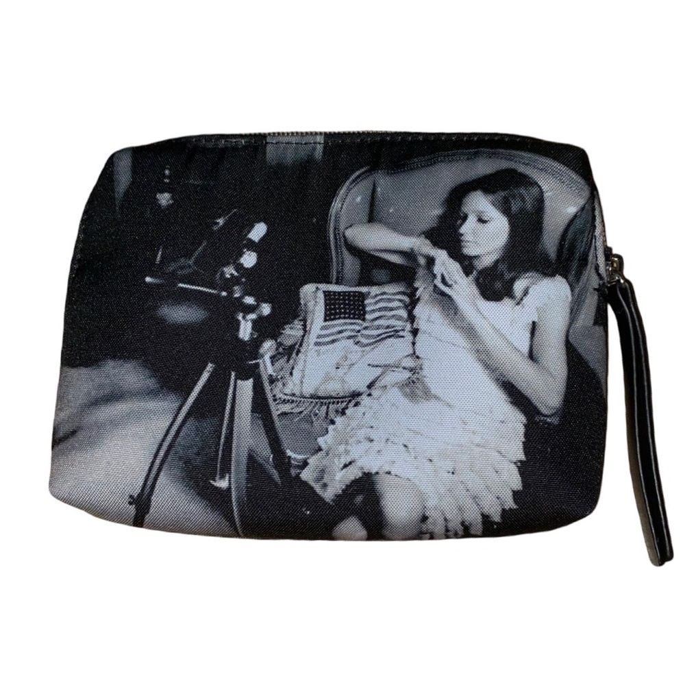 New Hayward Vintage Inspired Black and White Makeup Cosmetic Bag Case